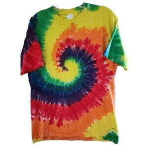 Tie-Dye Spiral Pattern Cotton Unisex T-Shirt Medium